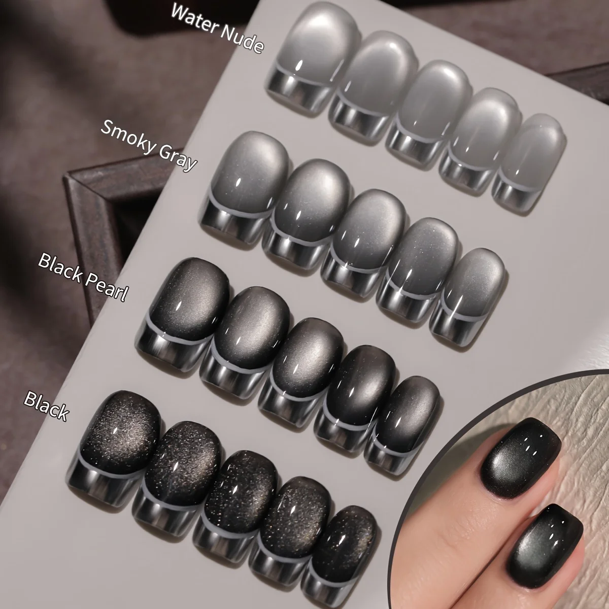 4 Stück 10 ml beliebter Cat-Eye-Magnet-Gel-Nagellack optionaler Nagellack für Damen, Sommergeschenk