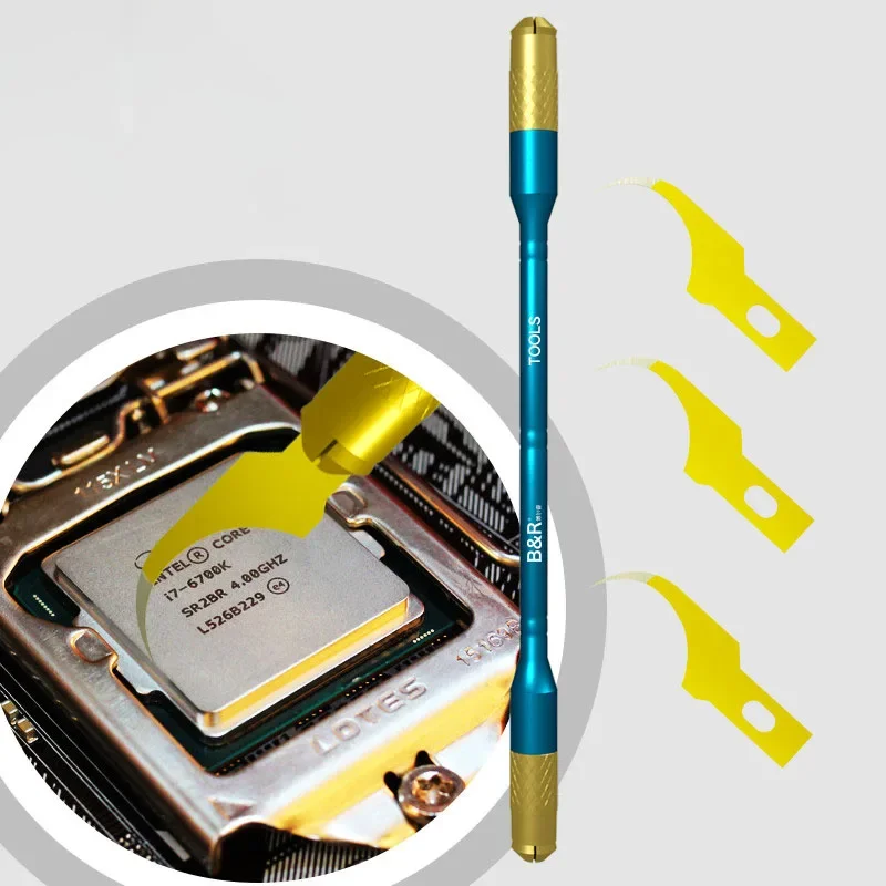 Материнская плата BGA IC Chip Нож для ремонта телефона Процессор IC Клей Очистка материнской платы SMD Паяльный нож Изогнутое тонкое лезвие, как Qianli 007