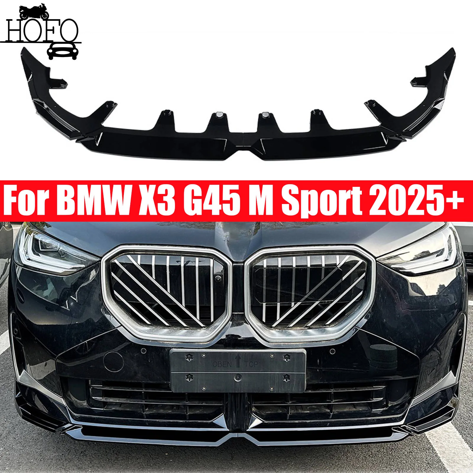 

Front Lip Spoiler Front Bumper Shovel Lip Splitter Car Body Kit Exterior Modification ﻿For BMW X3 G45 M Sport 2025+