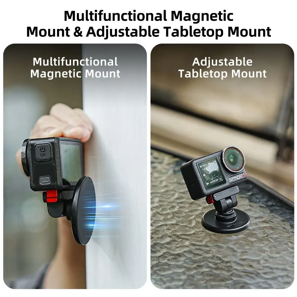 

Регулируемое магнитное крепление с поворотным механизмом и быстрым отсоединением, прочное и легкое, для DJI Osmo 360/Action 5Pro/4/3/2