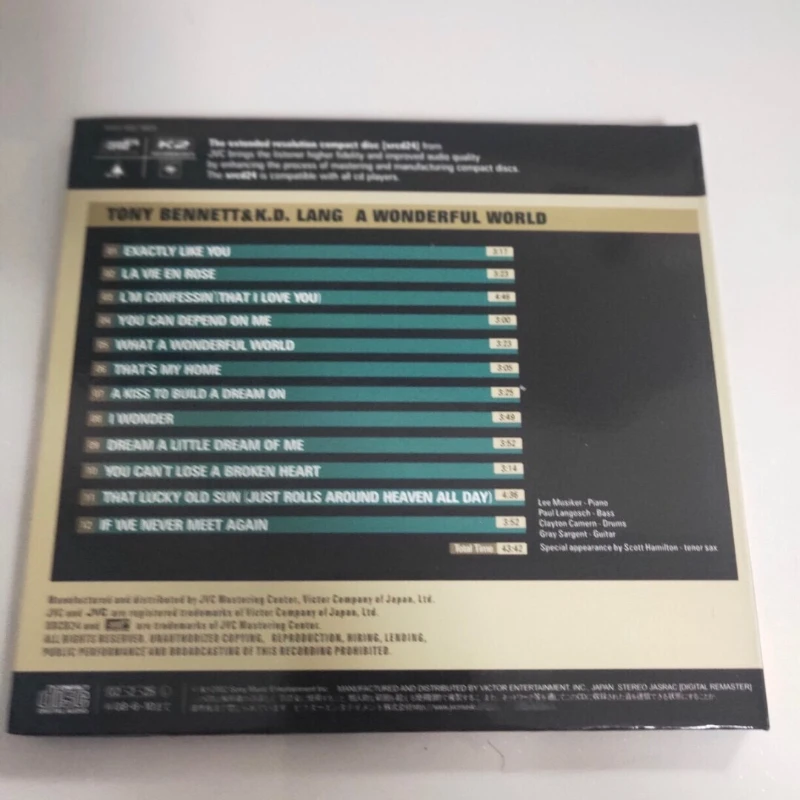 Fever Jazz Masterpiece Tony Bennett & K.d. Lang A Wonderful World XRCD Records, Walkman, Car Music，Party Music Collection Gifts