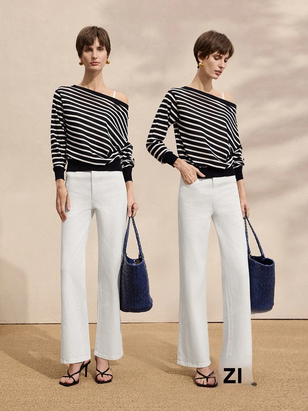 

MANNALA White Straight Leg Jeans Comfortable Versatile Slimming Straight Cut Denim Pants Cotton l Waist Q9434