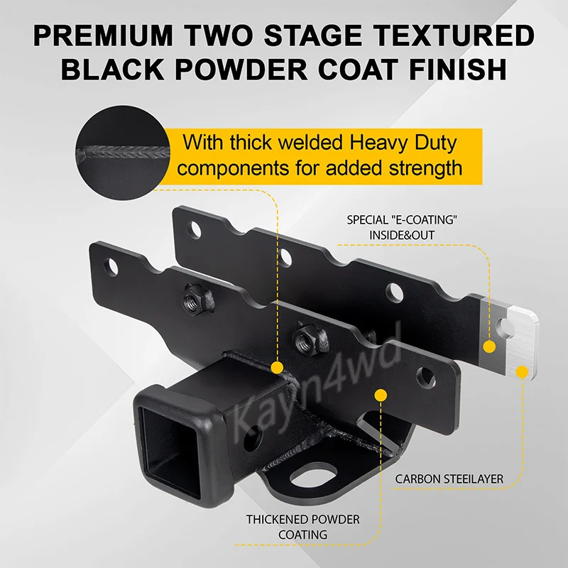 Off Road Exterior Accessories 2 Inch Rear Bumper Tow Trailer Hitch Receiver Kit For Jeep Wrangler JK JL Gladiator JT 2007-2025