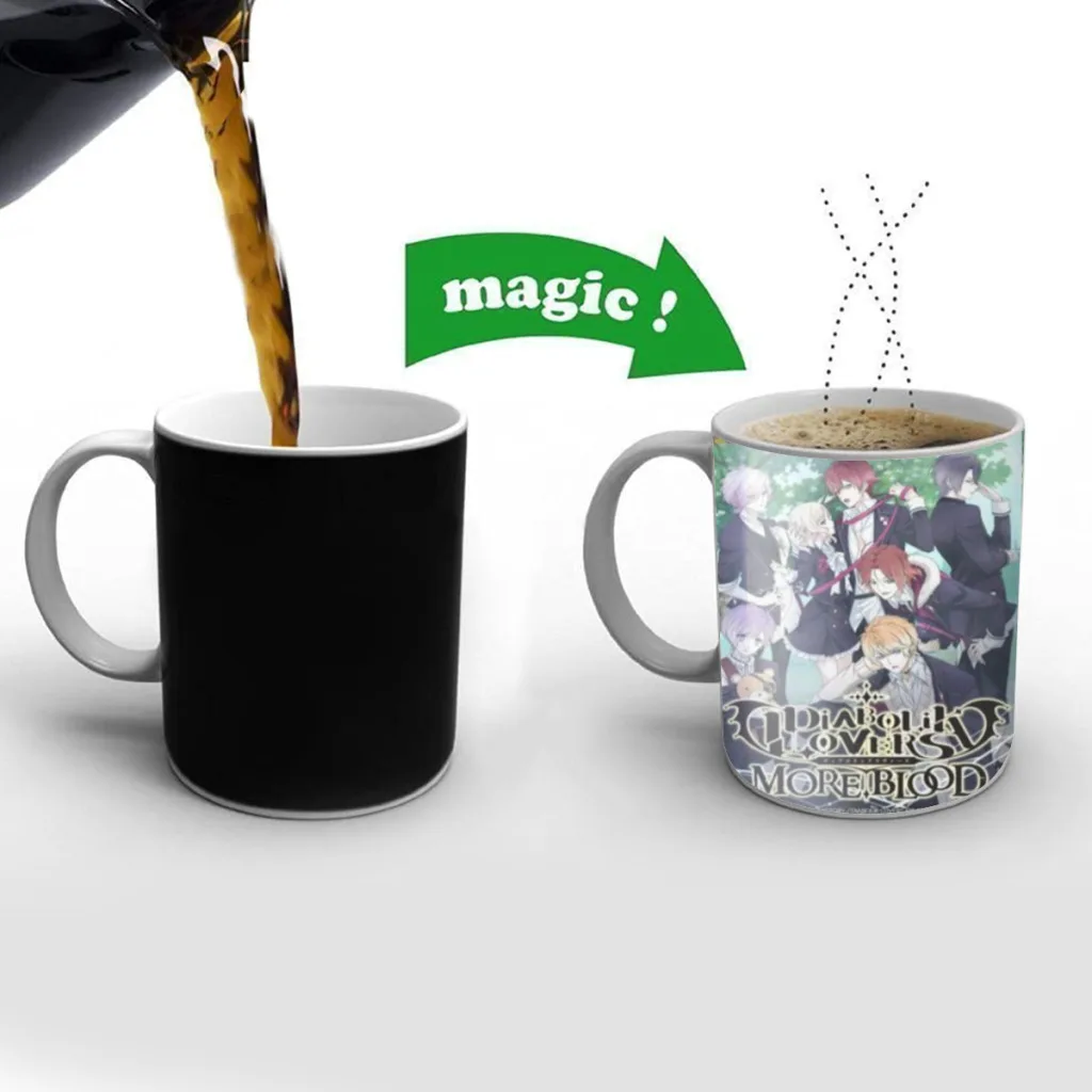 Anime D-Diabolik Lovers Movie One Piece Coffee Mugs And Mug Creative Color Change Tea Cup Ceramic Milk Cups Gifts