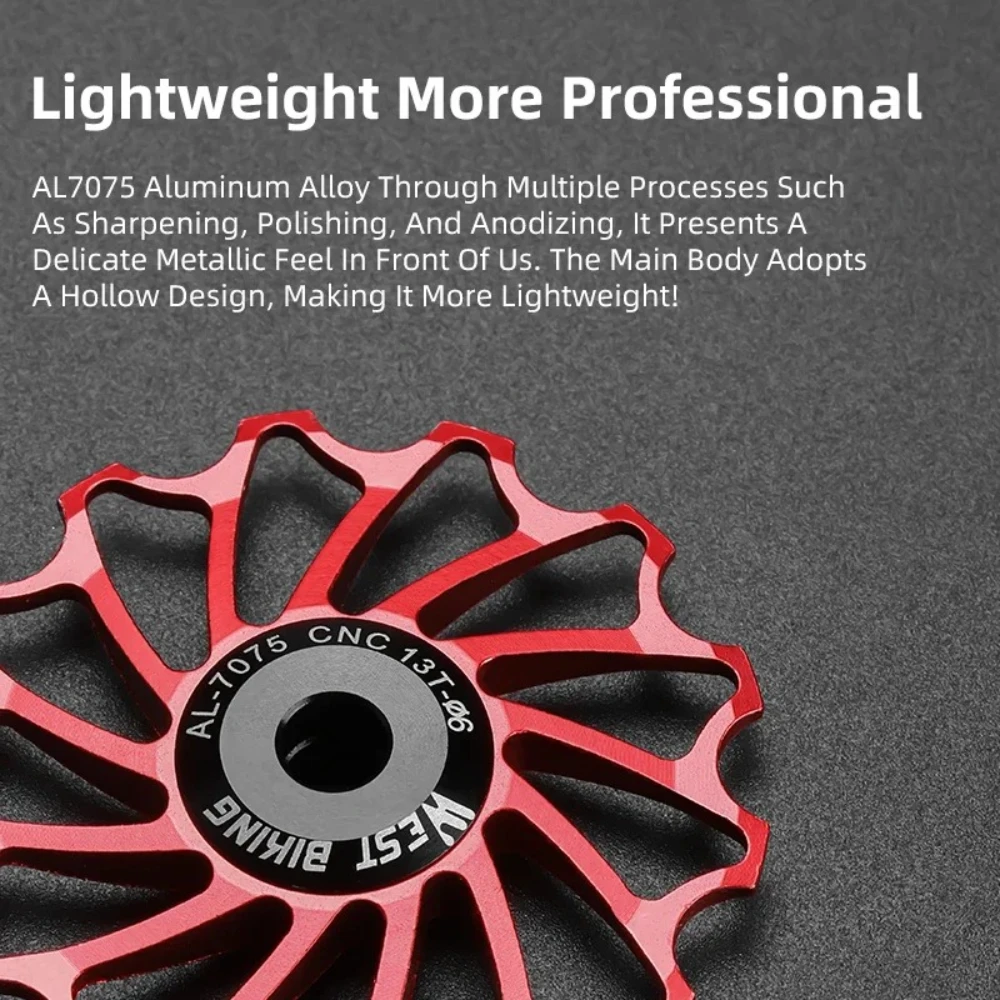 

1PC 11T/13T Ceramic Bearing Lightweight Road Bike Rear Shifter Switch Rollers for MTB Rear Derailleur CNC Pulley Wheel