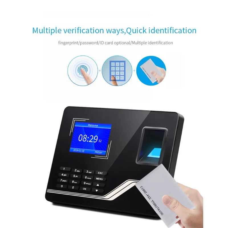 Biometric Fingerprint  Recognition Time Attendance Machine System Clock Recorder Employee Recognition Device Electronic TCP/IP