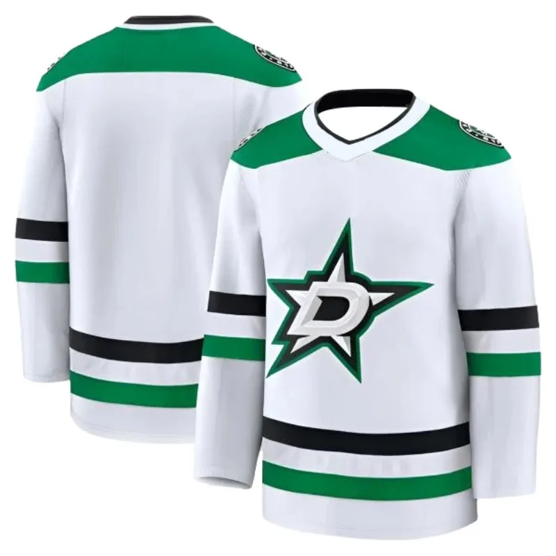 New Inspired Dallas Starss Hockey Uniform Fans Gift Long Sleeve Sports Shirt Women Men V-neck Top  3D Printed Ice Hockey Jersey