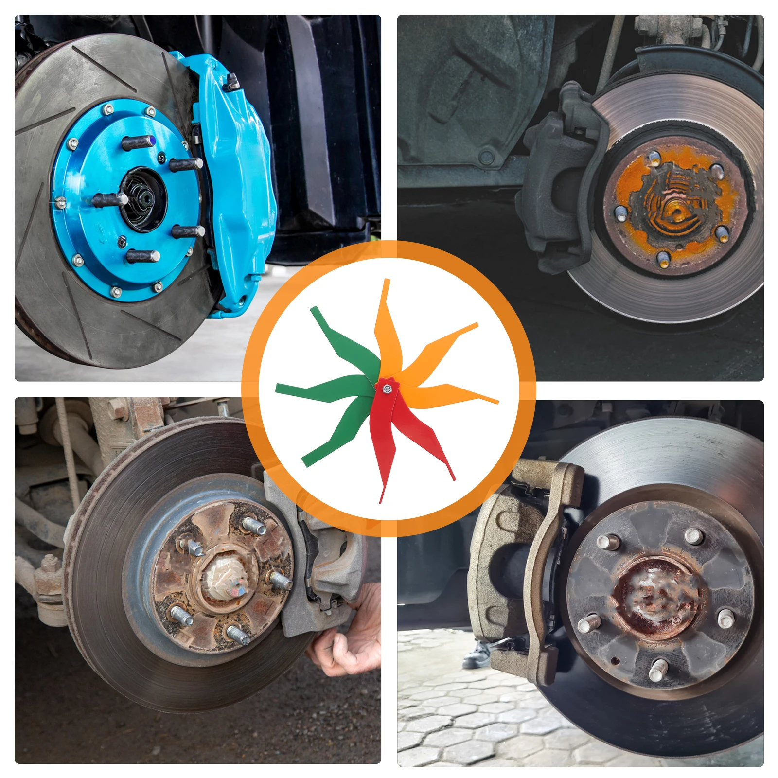 

Brake Pads Measuring Instrument Ruler Tool Thickness Gauge Car Measure Disc Drum Pad Gauge Measurement Device Tools