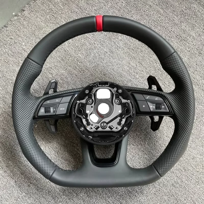 

Customizable Racing Smooth Leather Steering Wheel for RS3 RS4 RS5 2012-2016 S3 S4 S5 A3 A4 A5 Models A6 TT