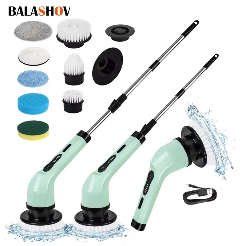 Wireless Electric Cleaning Brush Bathroom Window Kitchen Automotive Multifunctional Household Rotating Cleaning Machine