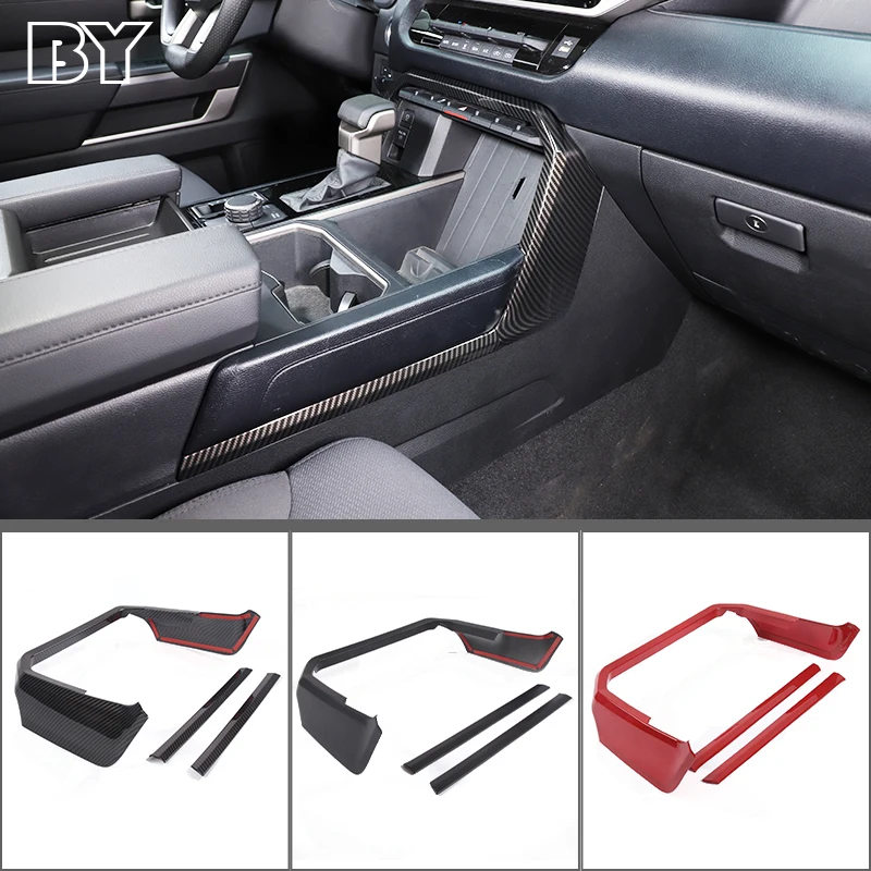 

Center Console Gear Shift Frame Side Decoration Cover Trim For Toyota Tundra for Toyota Sequoia 22-23 ABS Car Interior Modified