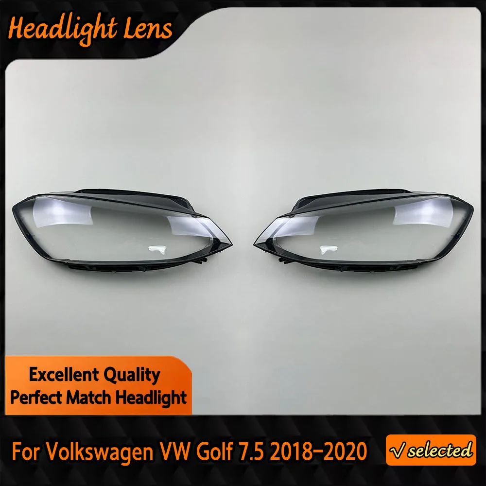 

Headlight Lens Shell For Volkswagen VW Golf 7.5 MK7.5 GTI GTR 2018 2019 2020 Transparent Headlamp Cover Plexiglass Lampshade