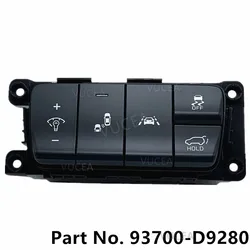 SWITCH ASSY SIDE CRASH Black For KIA 2016-2018 Sportage QL Dashboard Brightness Adjustment Button Rear Door Switch 93700D9280