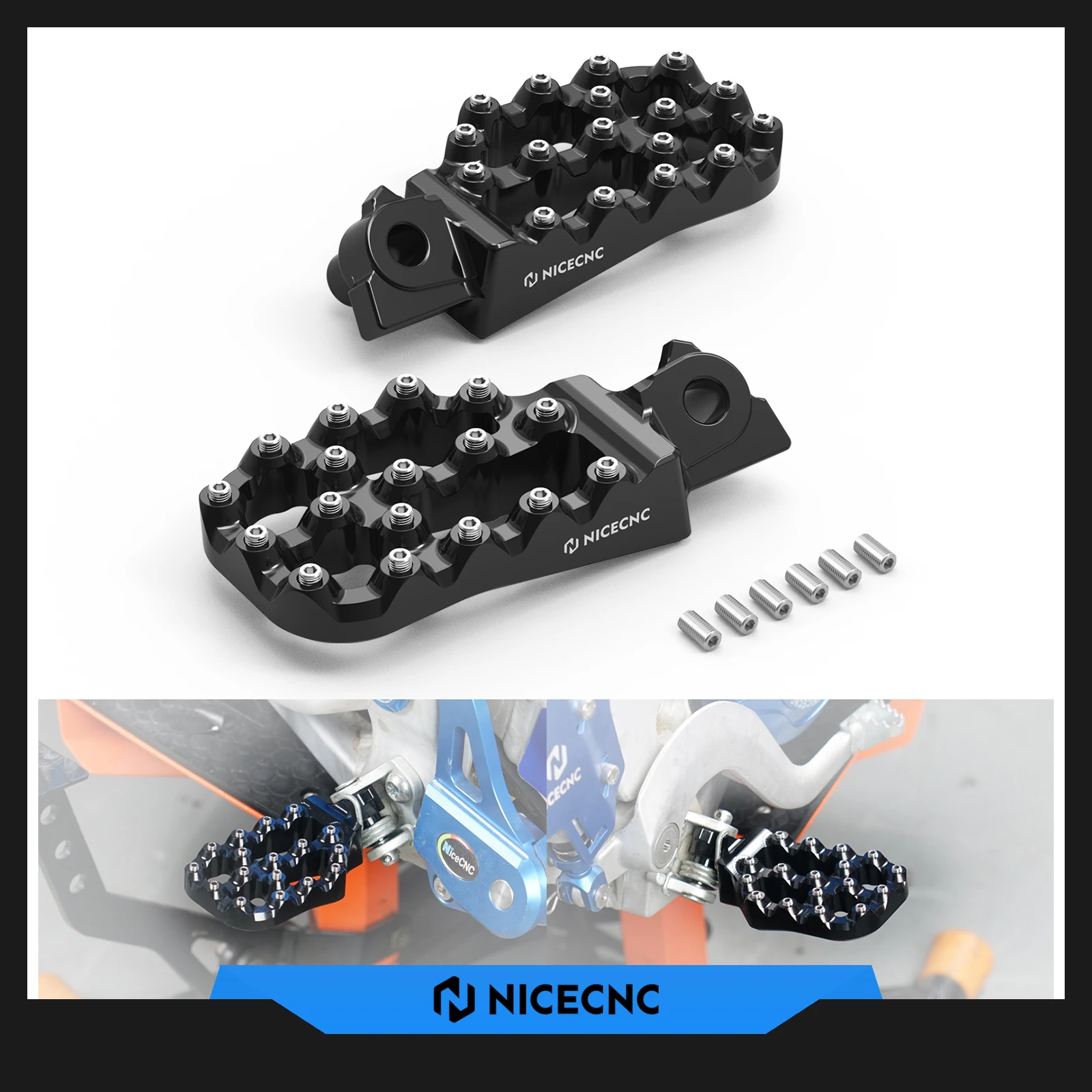 

For Yamaha YZ125 2025 YZ250 2005-2024 YZ125X 2017-2025 WR250F WR450F YZ250F 2005-2023 Extender Foot Pegs Offset Footrests Kit