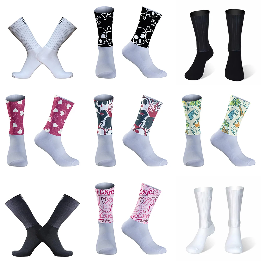 

Летние носки, противоскользящие силиконовые велосипедные носки, велосипедные спортивные носки для бега, новинка 2024 года