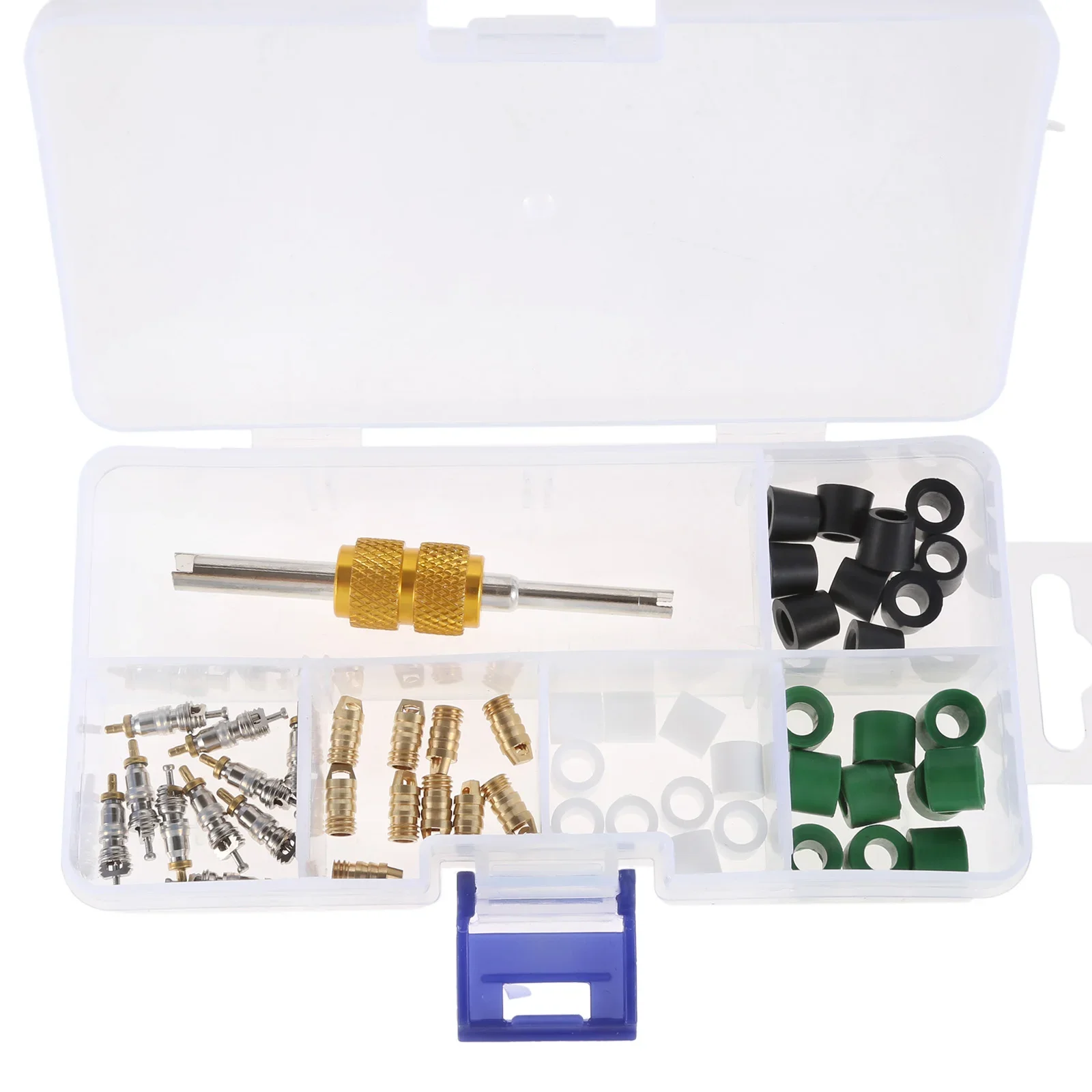 

51 шт. в коробке R22 R410, комплект сердечников клапана кондиционера, автомобильный кондиционер, холодильные шины, сердечники штока клапана, прокладки для шлангов, наборы в ассортименте