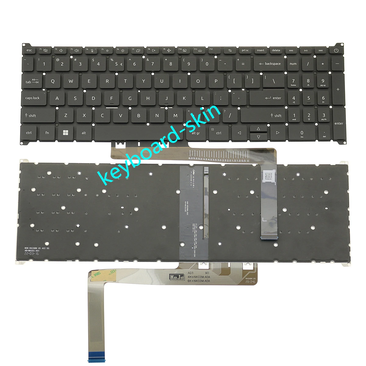 جديد الولايات المتحدة الخلفية لوحة المفاتيح لشركة أيسر أسباير 3 17 A317-54 A317-54G ، A317-55 A317-55P N23H5 A517-53 A517-53G ، A517-58 A517-58M محمول #2