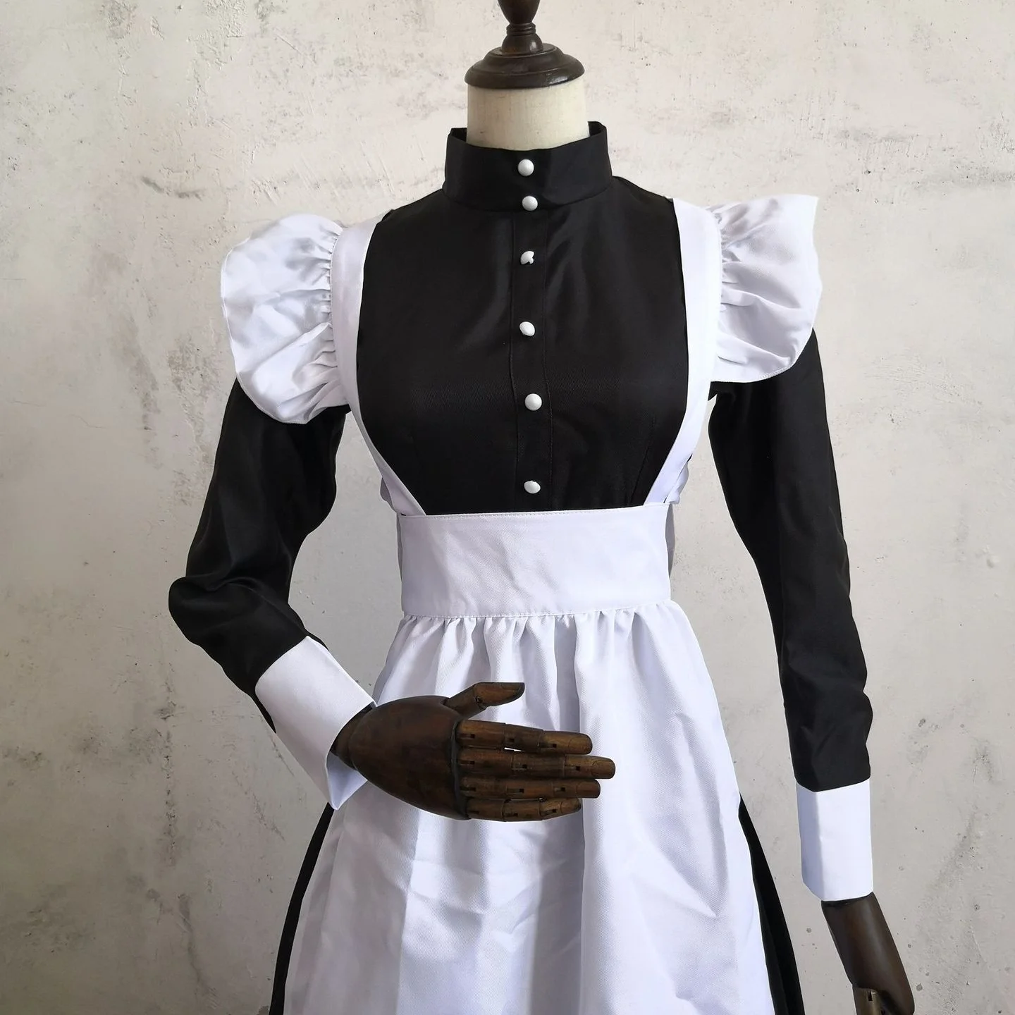 أزياء بلا وايت بيرل تيد للخادمة أزياء الهالوين التأثيرية للنساء ملابس القهوة والرياض لوليتا التقليدية للذقن...