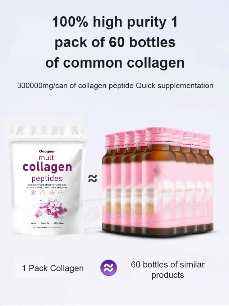 Multi Collagen Peptide Powder Tightens Skin Antiwrinkle Firmness Elasticity Moisturizes Skin Specially Provided By Beauty Salons