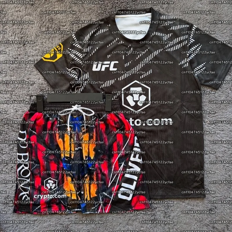 

Oliveira UFC MMA Boxing Battle T-shirt Short 2025 Men's Breathable Quick Drying Sweatshirt Wrestling Running Sweat Absorbing Set