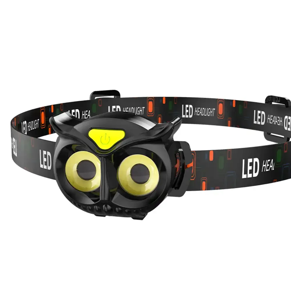 Owl Cob Headlamp Type-c Rechargeable Headlight Portable Rotating Hunting Lights Usb Magnet Led Head Flashlight Fishing Head Lamp