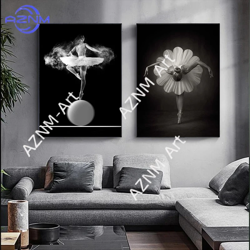 Ballet Dancers Black and White Vintage Posters and Prints Canvas Printing Wall Art Picture for Dance Room Living Room Home Decor