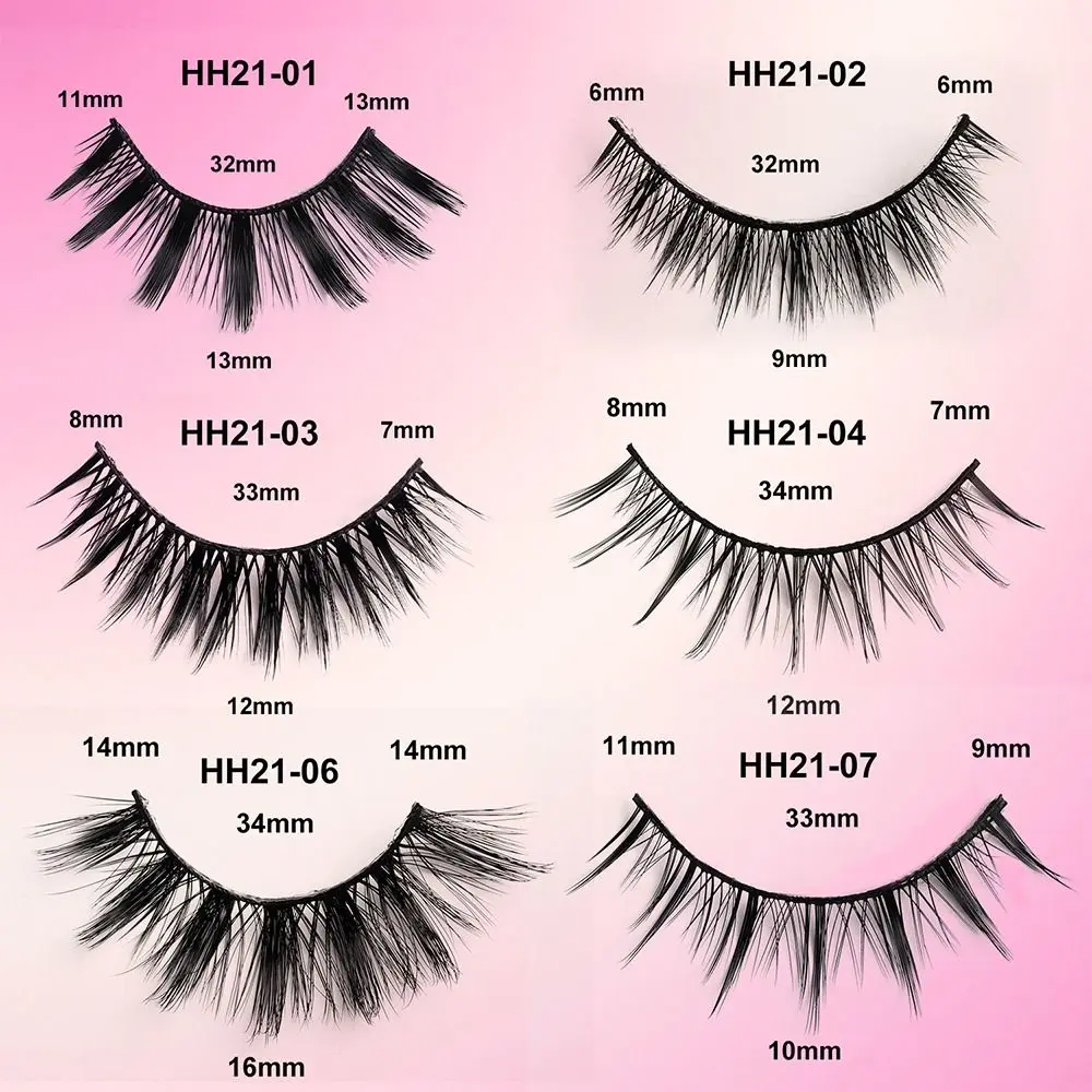 10 paar natuurlijke look valse wimpers piekerig volume manga wimpers 3D DIY wimperverlenging