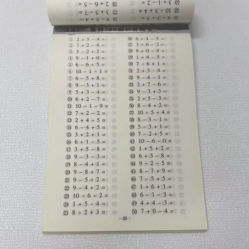 118page/books Addition,subtraction,multiplication Division Practice Copybook Learning Math Exercises Book Kid Workbook 6-7 Years