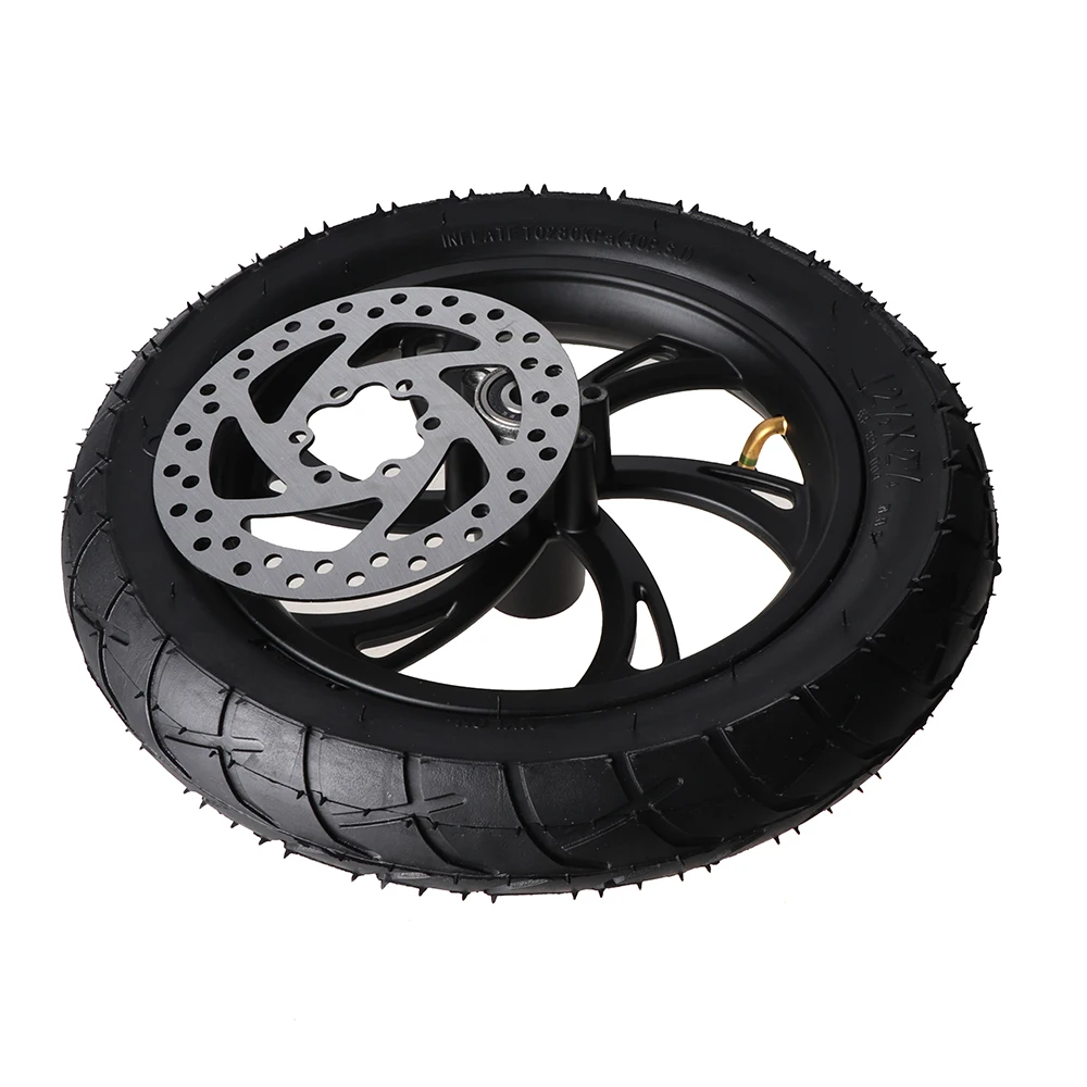 12 Inch Front Wheel Kit with Tire and 140mm Brake Disc for Electric Bicycle Folding Scooter