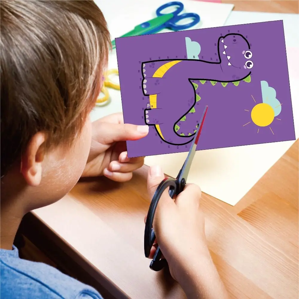 Paper Kids Paper-cutting Book Toys 3D Animal Pattern Art Learning Kindergarten Puzzle Paper Montessori Arts and Crafts