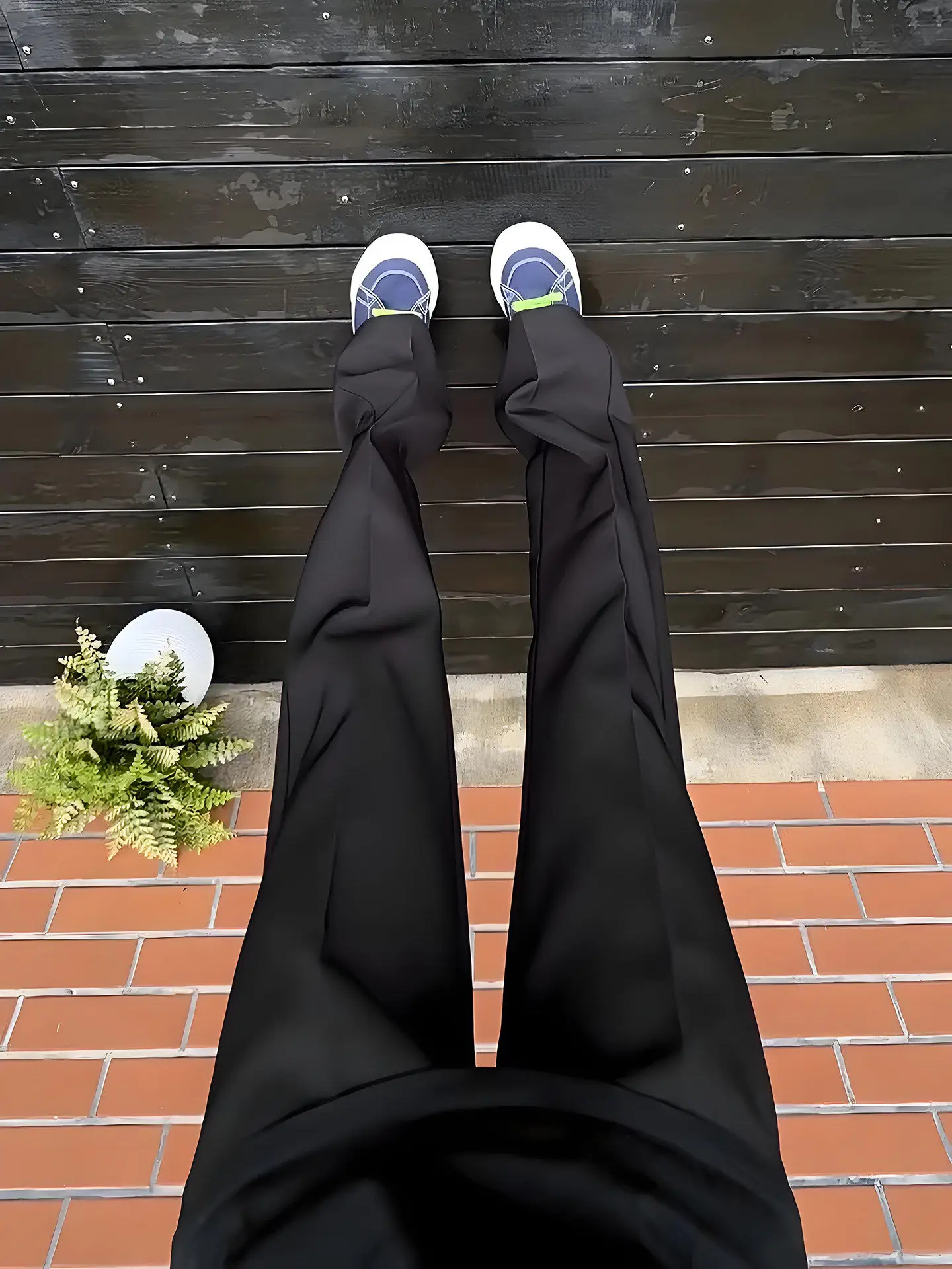 Black Bell Bottom Casual Ice Silk West Pants Men's Summer Thin Lightweight Drapey Straight Legging Trousers for Teens