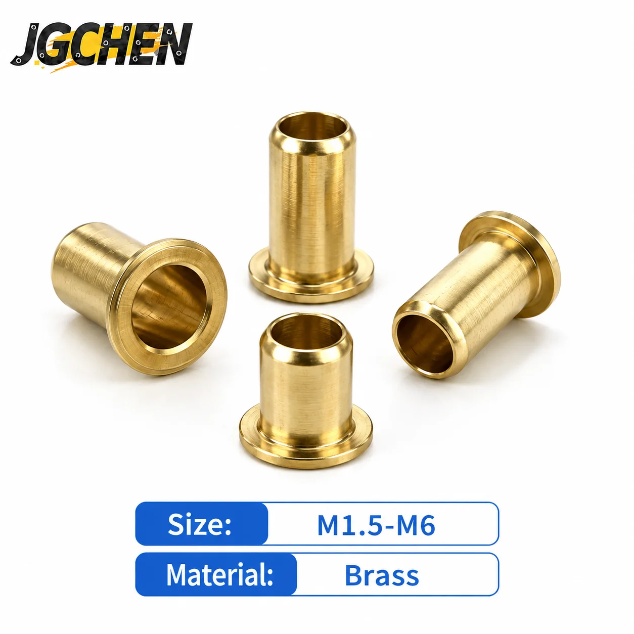 M1.5-M6 Brass Tubular Eyelet Rivets Hollow Flange Round Head Inserts 2.5-12mm for Leather PCB Electronics Hardware DIY Fasteners