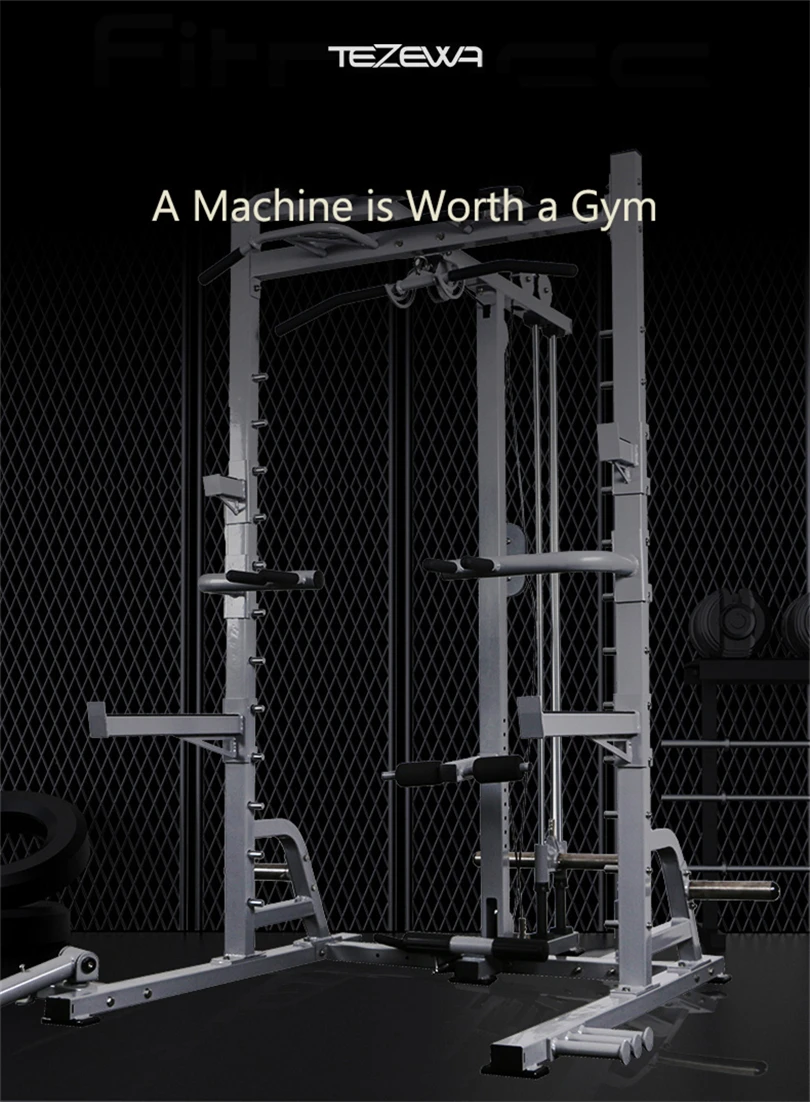 Wholesale Adjustable Multi Gym Fitness Equipment Professional High Low Pull Squat Rack