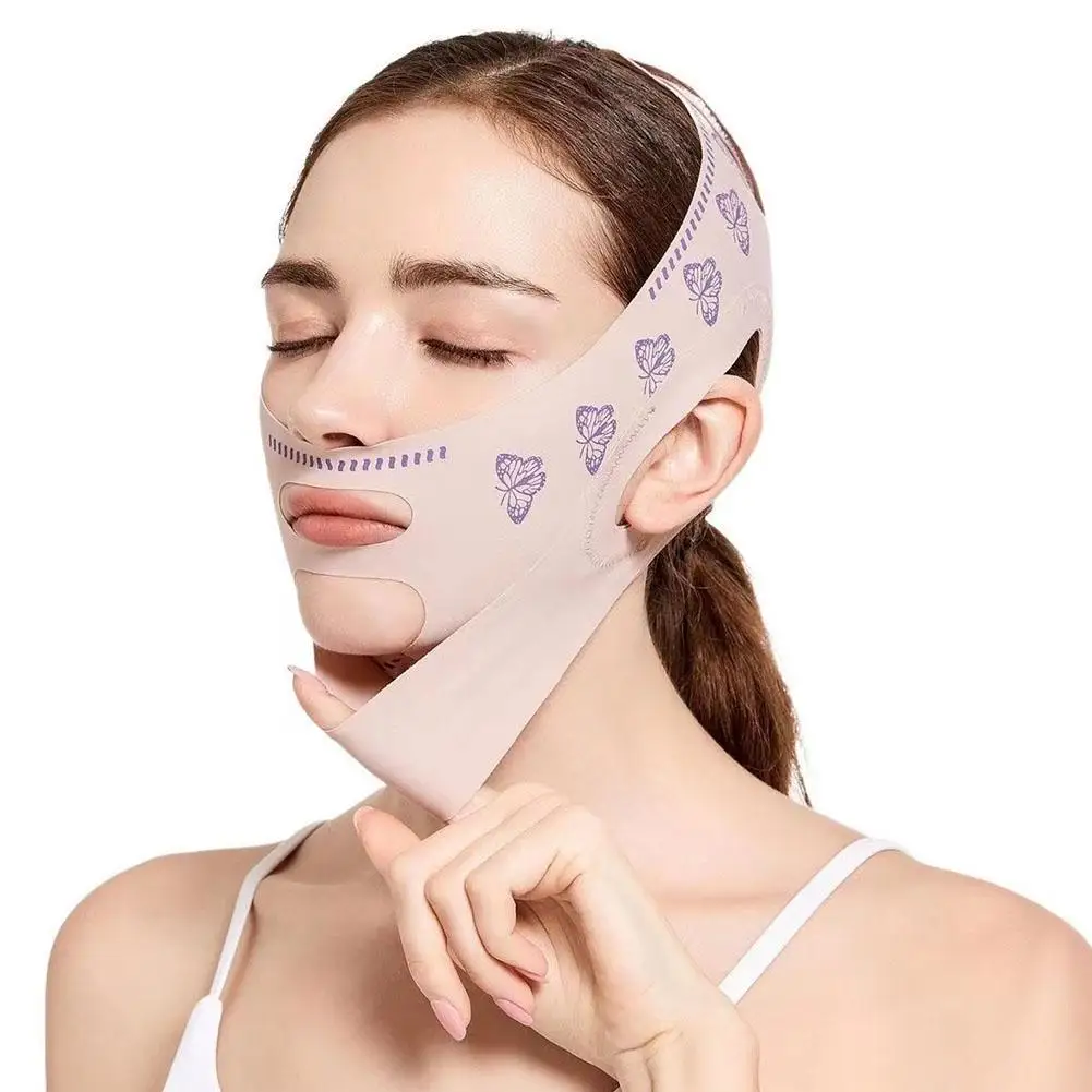 Double-deck Face Slimming Bandage Face Lifting Belt V Line Face Slimming Strap Double Chin Tightener Slim Strap Facial Mask Tool