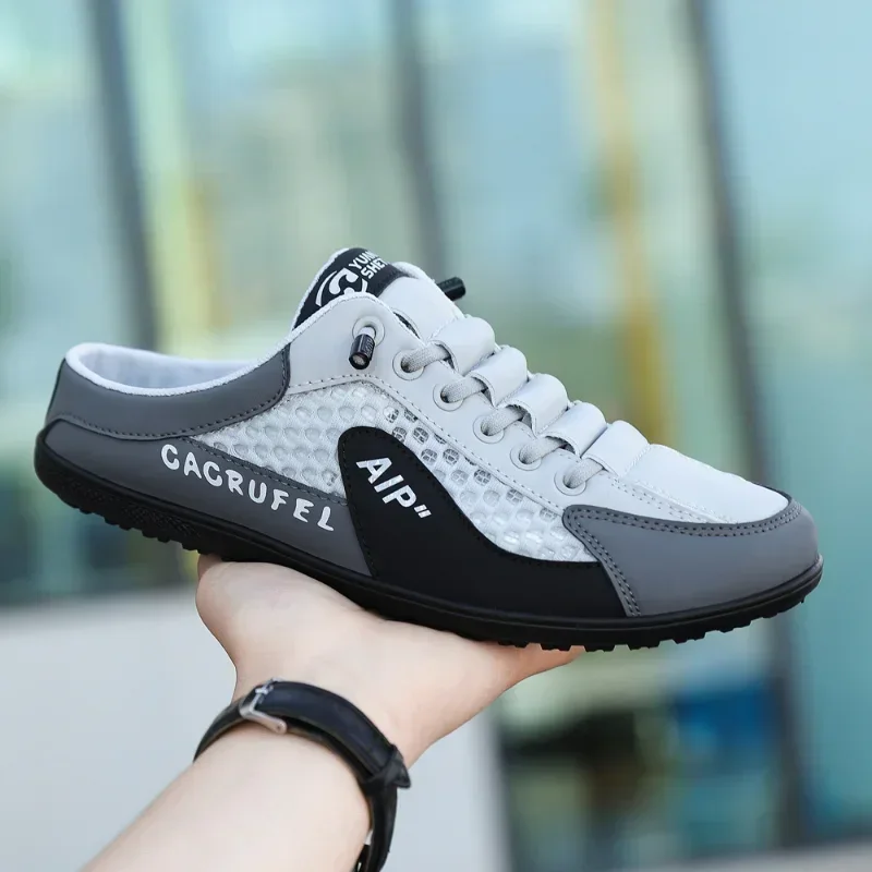 Men's Fashion Soft Bottom Half Slippers Summer New Casual Shoes Soft Bottom Support Shoes Sports Shoes Zapatos De Hombre image 6