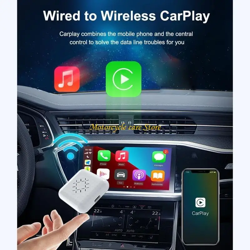U75F Convenient Type-C Carpaly Dongle Support OnlineMap Auto for Smart Link for Cellp