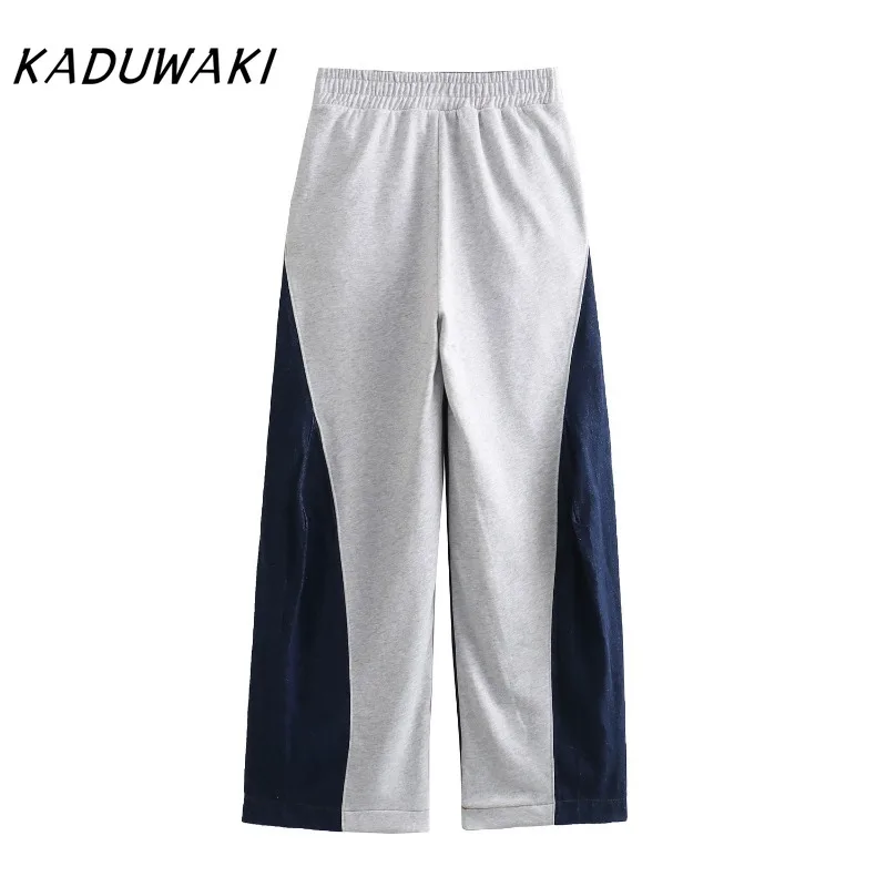 KADUWAKI أزياء المرأة 2 قطعة مجموعة الدنيم البلوز بلوزات و خمر مرونة عالية الخصر السراويل الإناث شيك سيدة فستان أطفال مع سروال داخلي