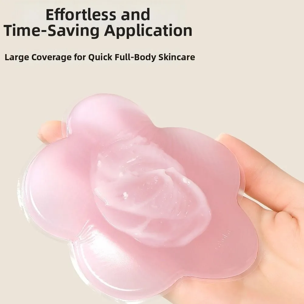Reusable Flower Shaped Lotion Applicator Glove Anti Slip Strap Non Absorbent Body Cream Spreader Soft Skin Care Tool