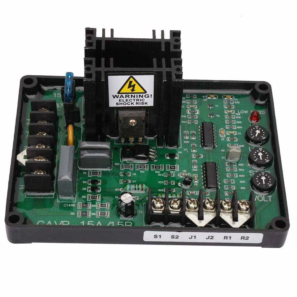 1pc AVR GAVR-15B Generator Voltage Regulator With 15A Fuse 50HZ 60HZ Adjustable Automatic Voltage Regulation Module