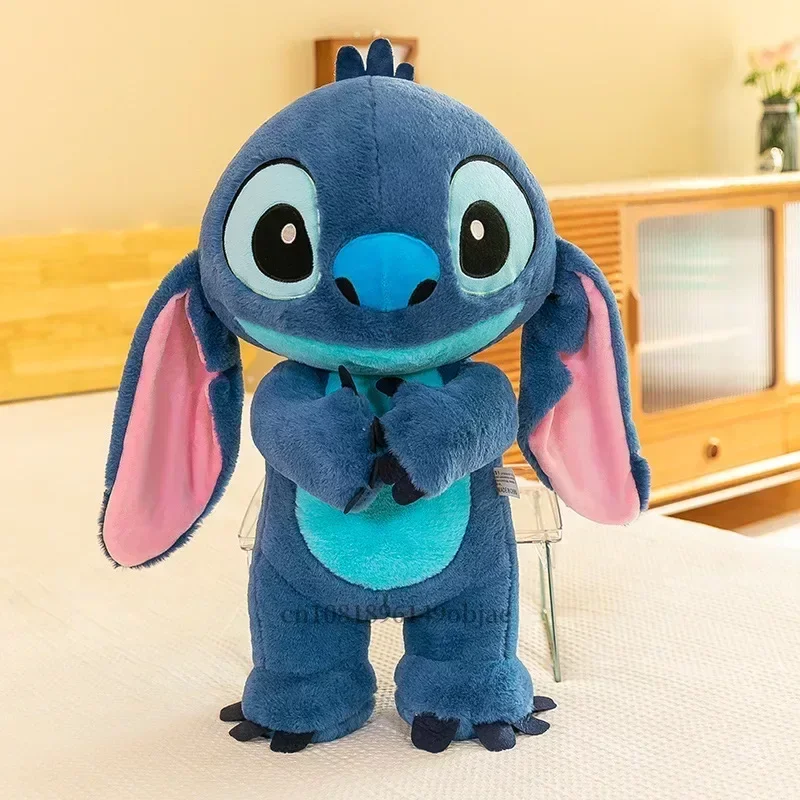 60 Cm Big Size Plush Skin Disney Lilo & Stitch Standing Animation Cartoon Peluche Stuffed Animal Only Plush Skin  Doll Gift