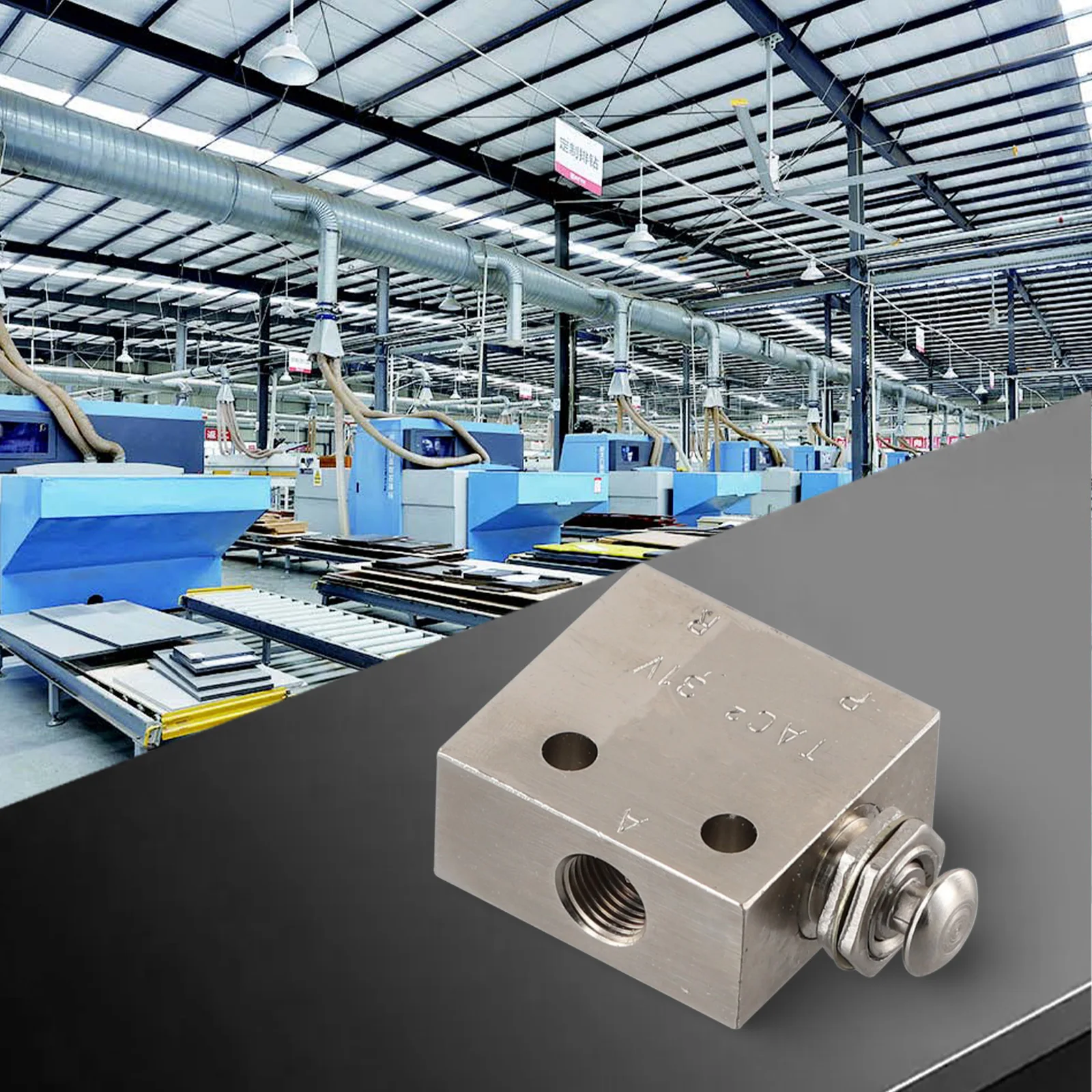 

Пневматические системы, воздушные механические клапанные коллекторы, 2-позиционный воздушный пневматический клапан, сплав, ручная кнопка, механическая 1 шт.