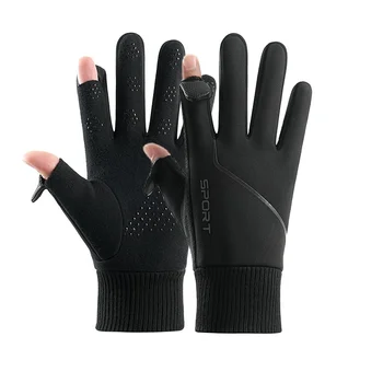 3M Gloves Black Waterproof Winter Warm Cycling Outdoor Sports Running Riding Motorcycle Ski Touch Screen Snowboard Gloves Men