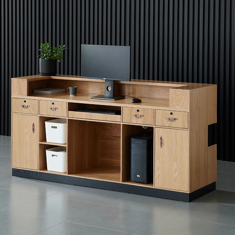 

Office Conference Reception Desk Counter Small Restaurant Reception Desks Console Checkout Recepcion Mostrador Luxury Furniture
