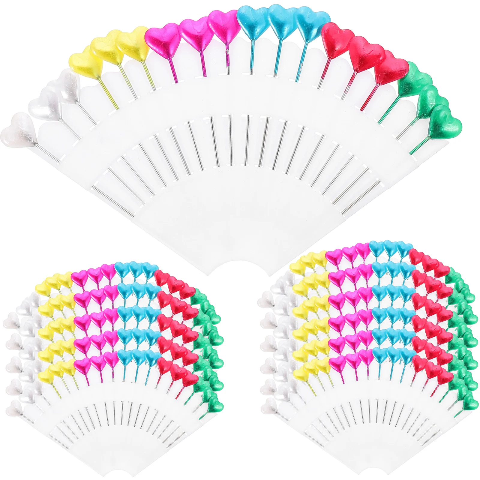 216 قطعة إبر الرأس الزخرفية على شكل قلب مشرق اللون الخياطة تحديد موقع دبوس DIY بها بنفسك الخياطة الحرف حفل التخرج حلية