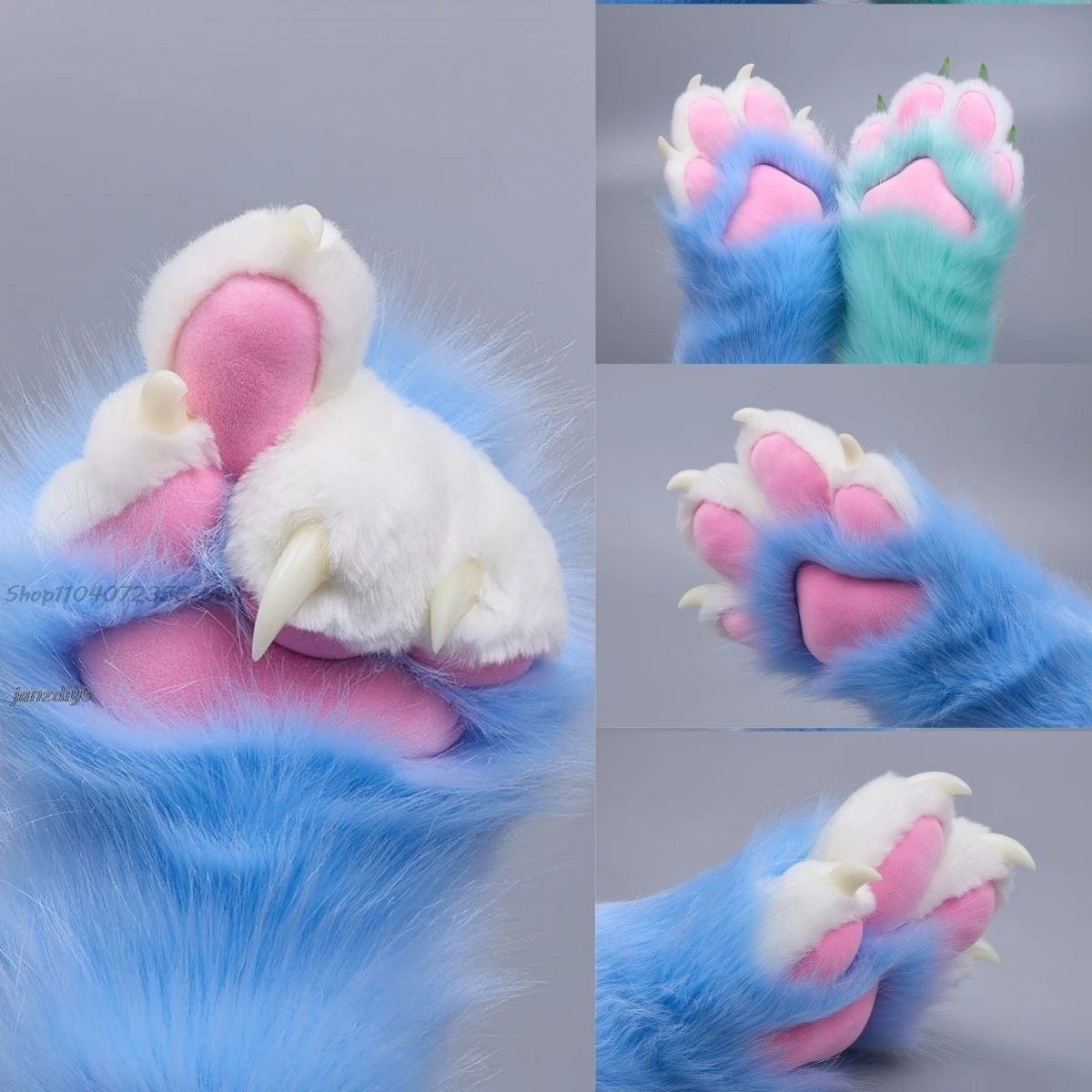 Furry Paw Gloves Cosplay Costumes Cat Sheep Claw Rabbit Fursuit Animal Claw Cute Furry Animal Claw Cat Claw Gloves