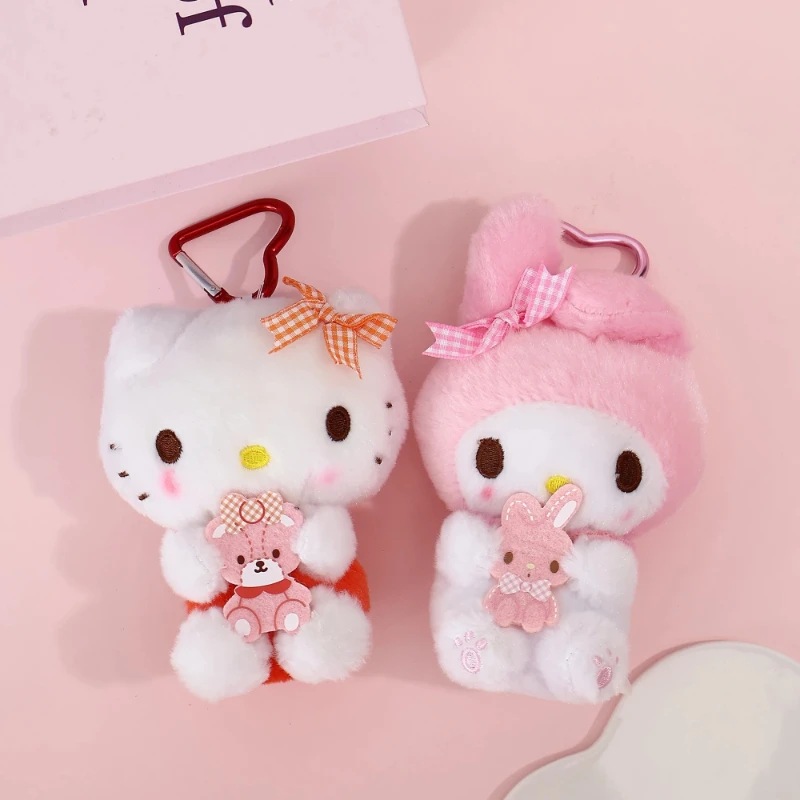Cartoon:Sanrio,HelloKitty,Kuromi,Melody,Patchi Dog,Big Ears Dog Plush Toy Pendant Keychain,Crossbody Bag Accessory,Birthday Gift view 3