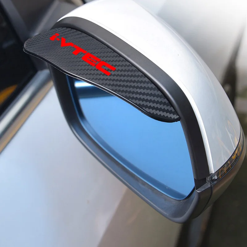 

2pcs Car Rearview Mirror Rain Shield Eyebrow Cover Sticker for Honda Acura Ivtec I-vtec Dohc Civic Accord CC GR SR