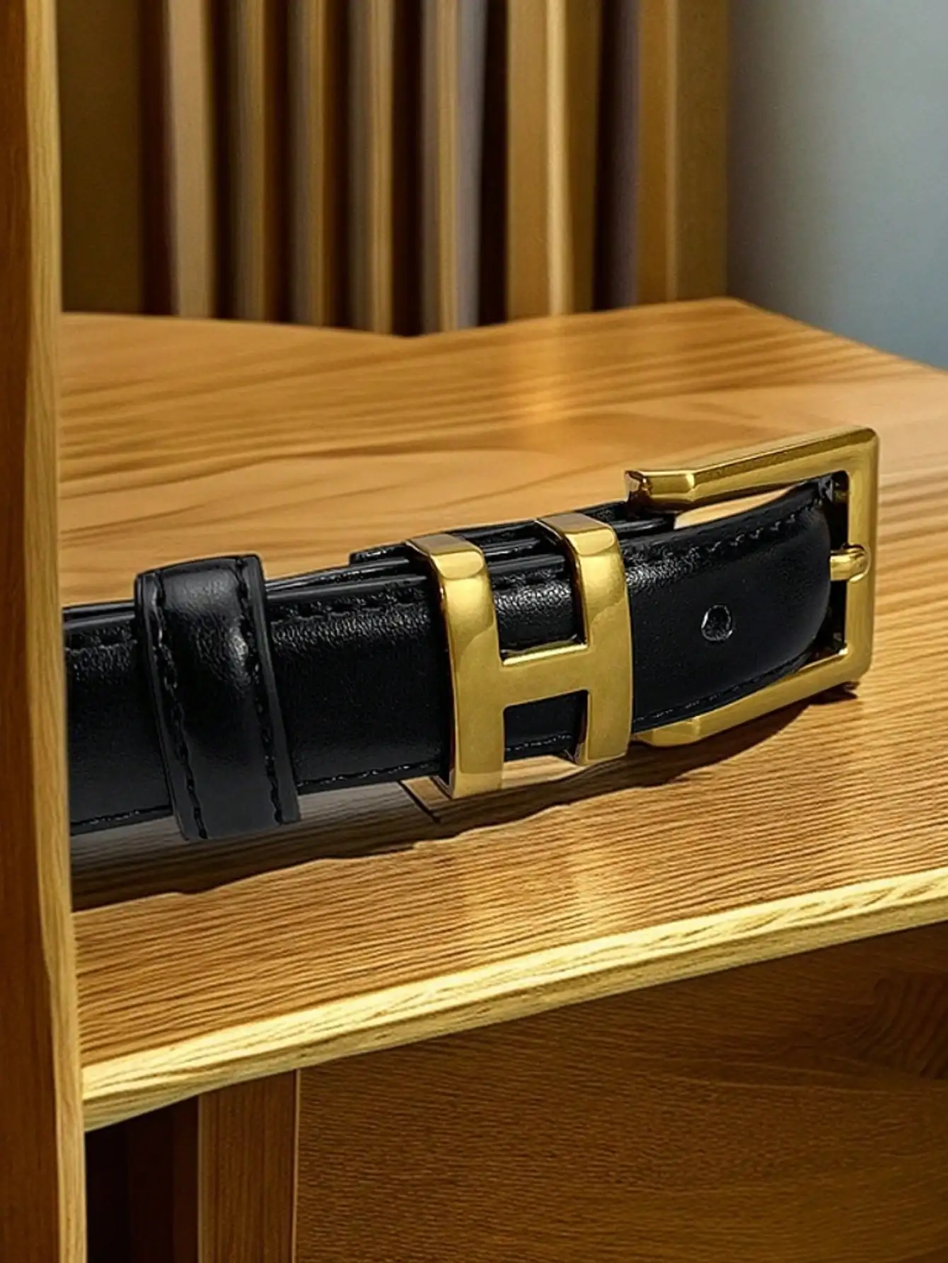 1pc women's belt for a stylish coat with a skirt, high-end black fashion, versatile for jeans.