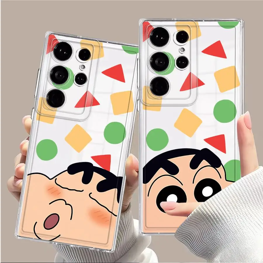 Cute C-CrayonS S-ShinChanS Phone Cover Case for Samsung Galaxy S26 Note 20 Ultra 10 S25 Edge S22 FE S24 S21 S23 Ultra S20 Plus