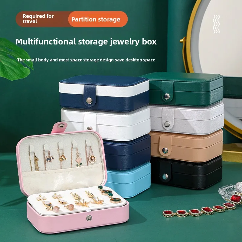 

Medium Jewelry Storage Box Simple Double-layer College Student Dormitory Exquisite Gorgeous Necklace Ring Packaging Box Jewelry